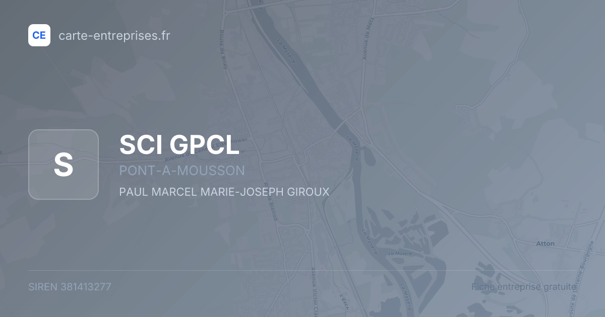 SCI GPCL — 381413277 — fiche entreprise
