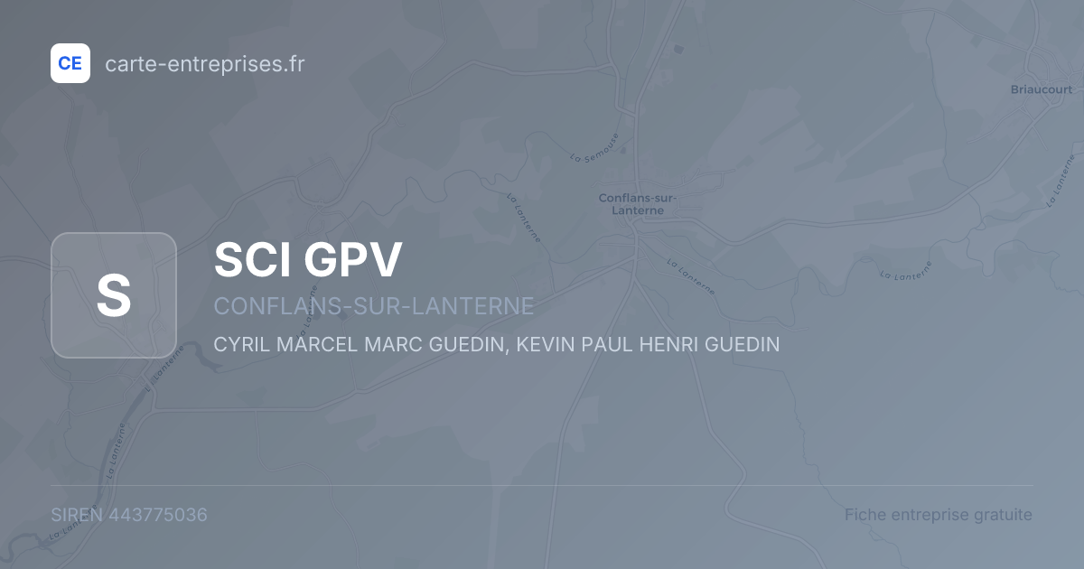SCI GPV — 443775036 — fiche entreprise
