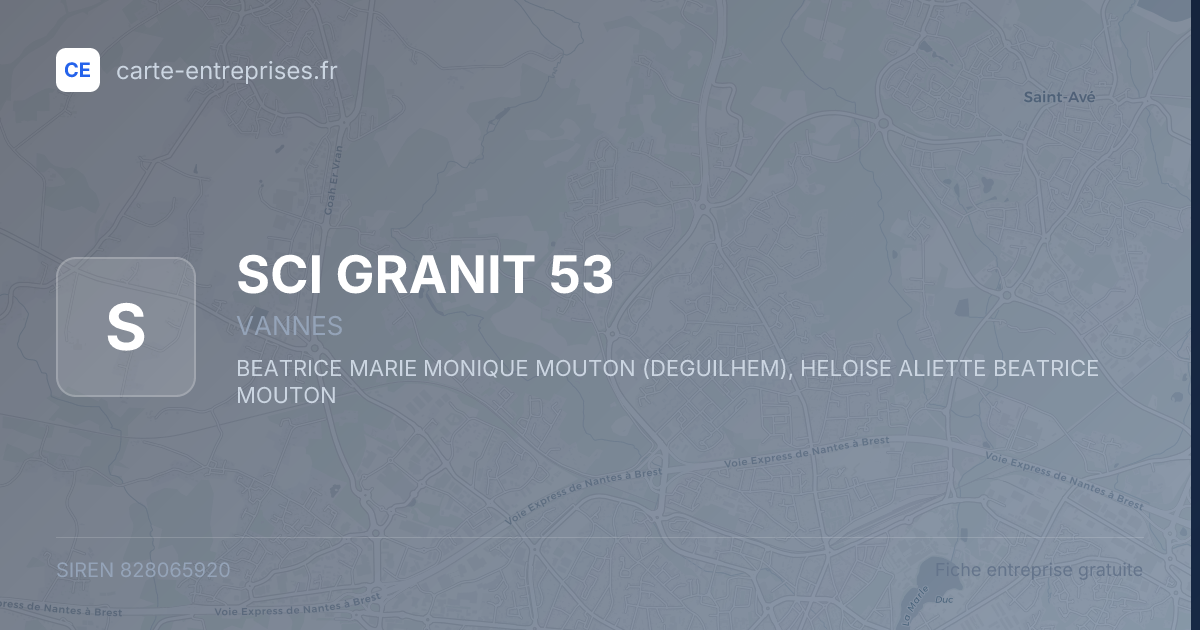 SCI GRANIT 53 — 828065920 — fiche entreprise
