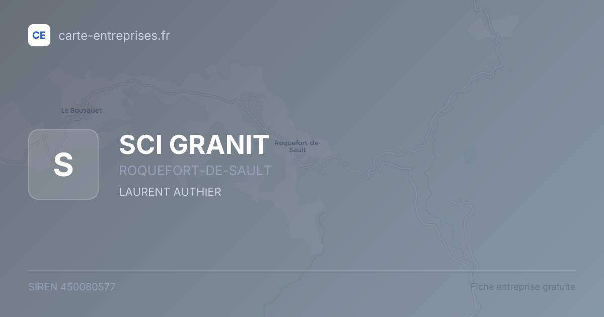 SCI GRANIT — 450080577 — fiche entreprise