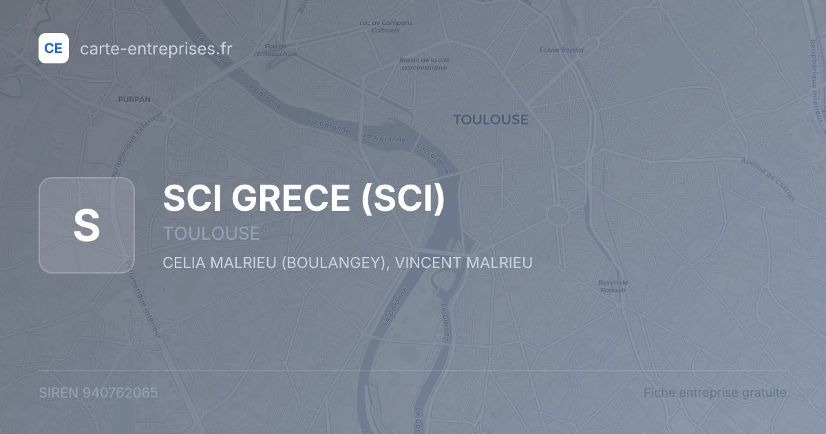 SCI GRECE (SCI) — 940762065 — fiche entreprise