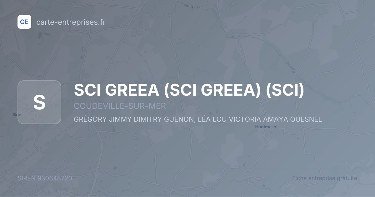 SCI GREEA (SCI GREEA) (SCI) — 930648720 — fiche entreprise