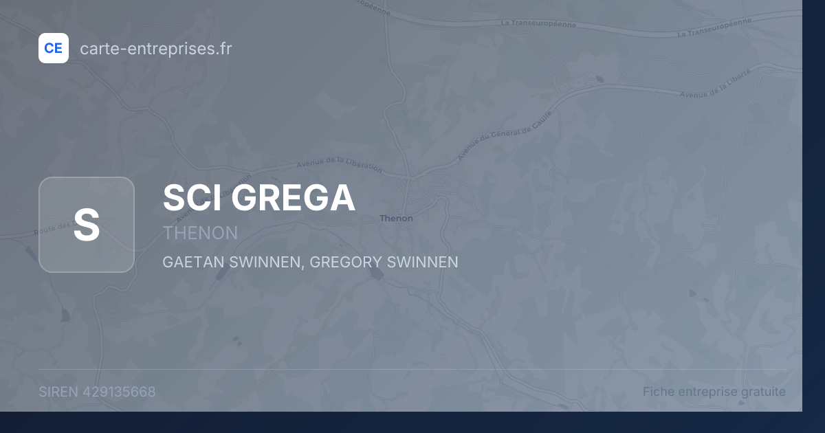 SCI GREGA — 429135668 — fiche entreprise