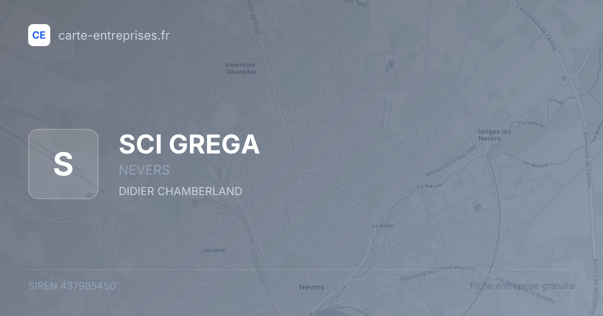SCI GREGA — 437985450 — fiche entreprise