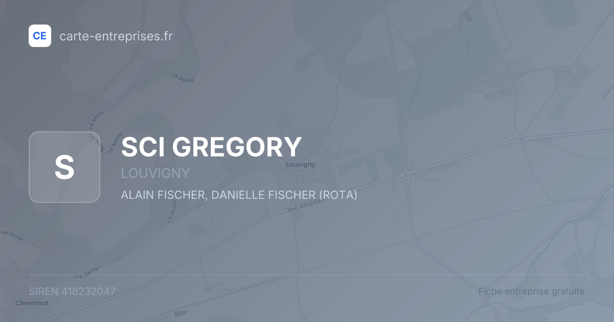 SCI GREGORY — 418232047 — fiche entreprise