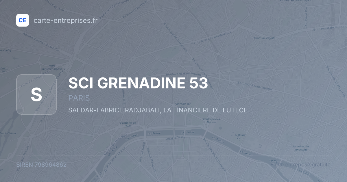 SCI GRENADINE 53 — 798964862 — fiche entreprise
