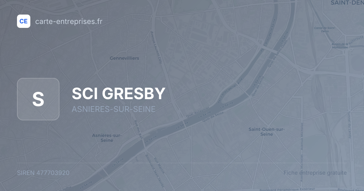 SCI GRESBY — 477703920 — fiche entreprise