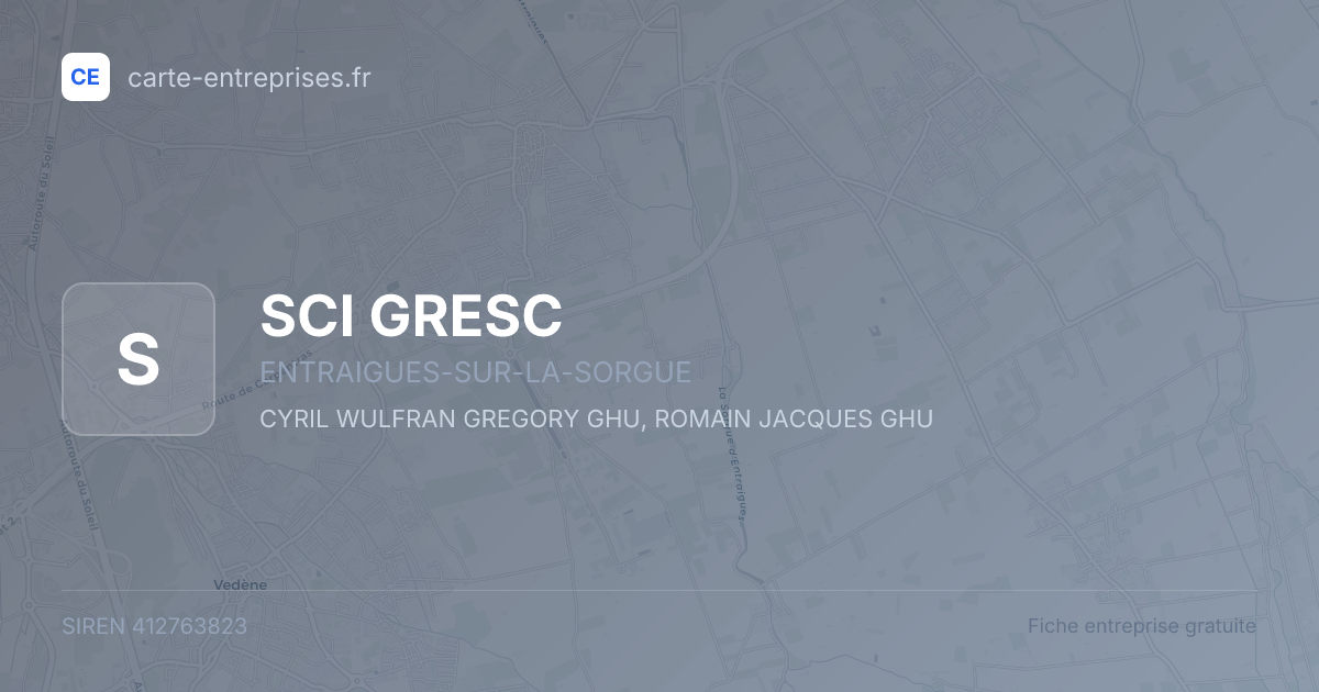 SCI GRESC — 412763823 — fiche entreprise