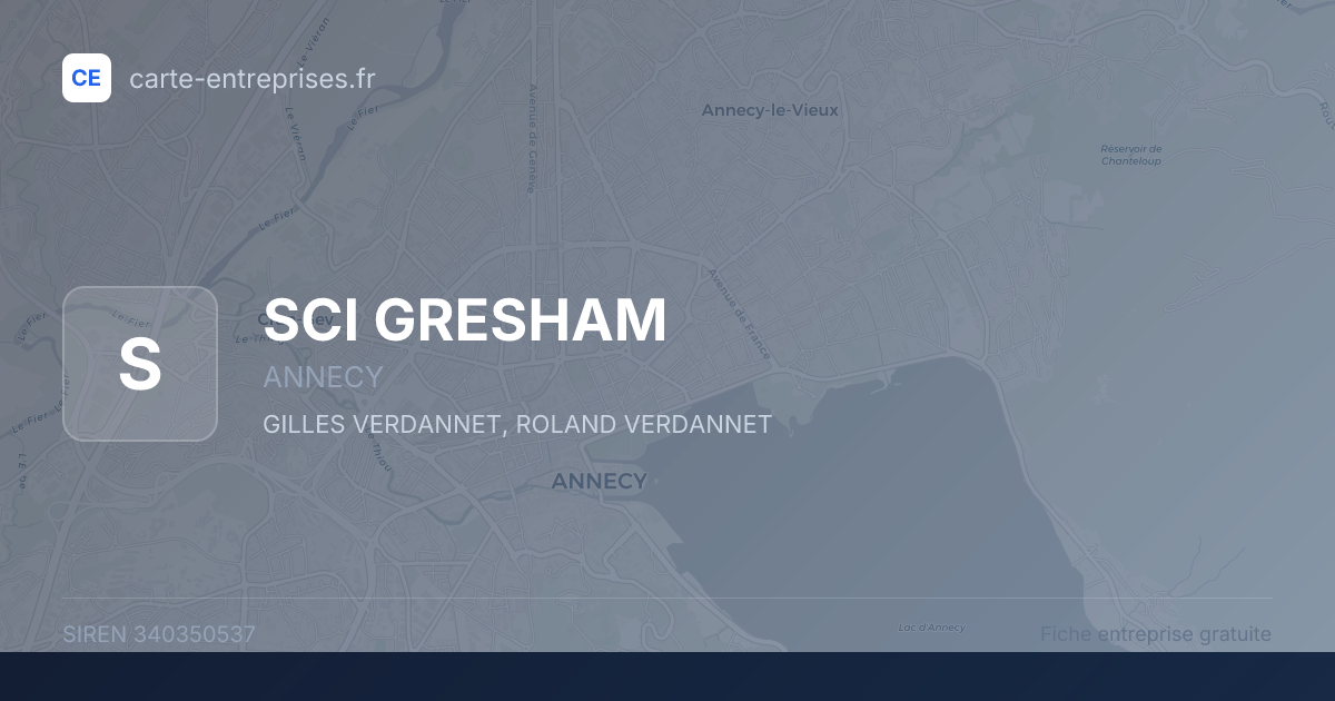 SCI GRESHAM — 340350537 — fiche entreprise