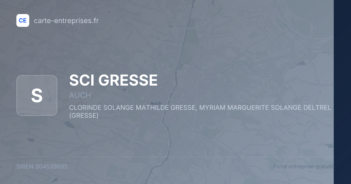 SCI GRESSE — 304539695 — fiche entreprise