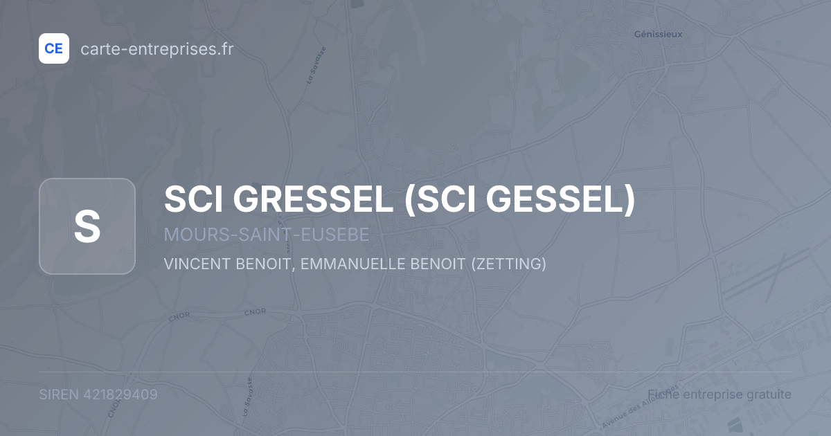 SCI GRESSEL (SCI GESSEL) — 421829409 — fiche entreprise