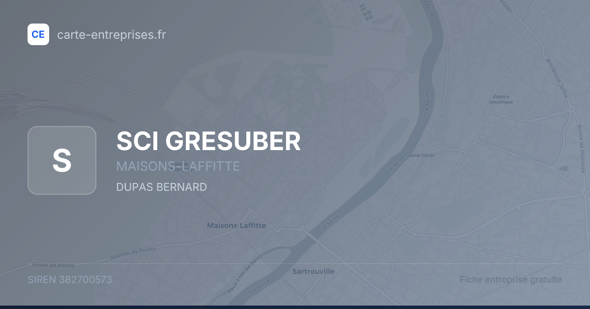 SCI GRESUBER — 382700573 — fiche entreprise