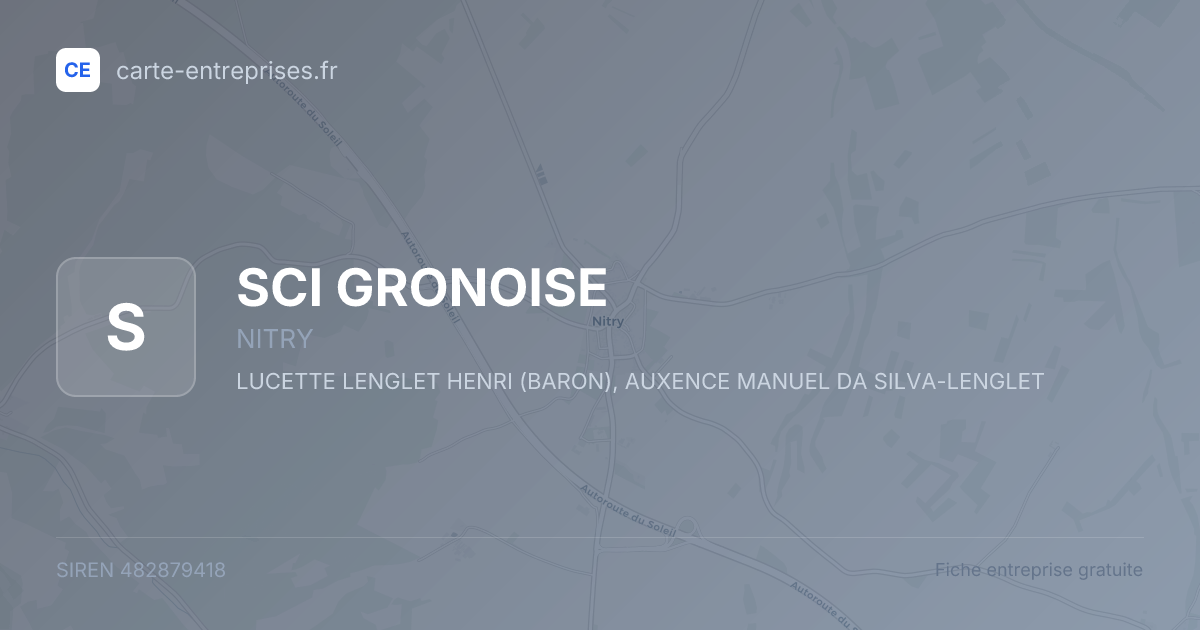 SCI GRONOISE — 482879418 — fiche entreprise