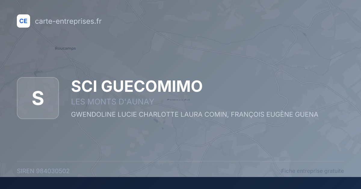 SCI GUECOMIMO — 984030502 — fiche entreprise