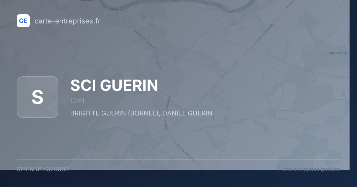 SCI GUERIN — 345329080 — fiche entreprise