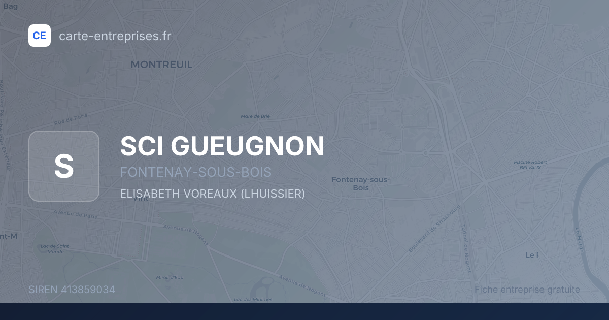 SCI GUEUGNON — 413859034 — fiche entreprise