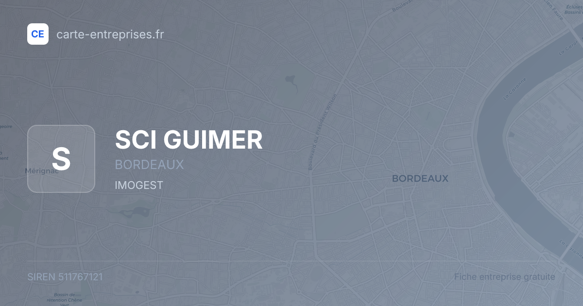 SCI GUIMER — 511767121 — fiche entreprise