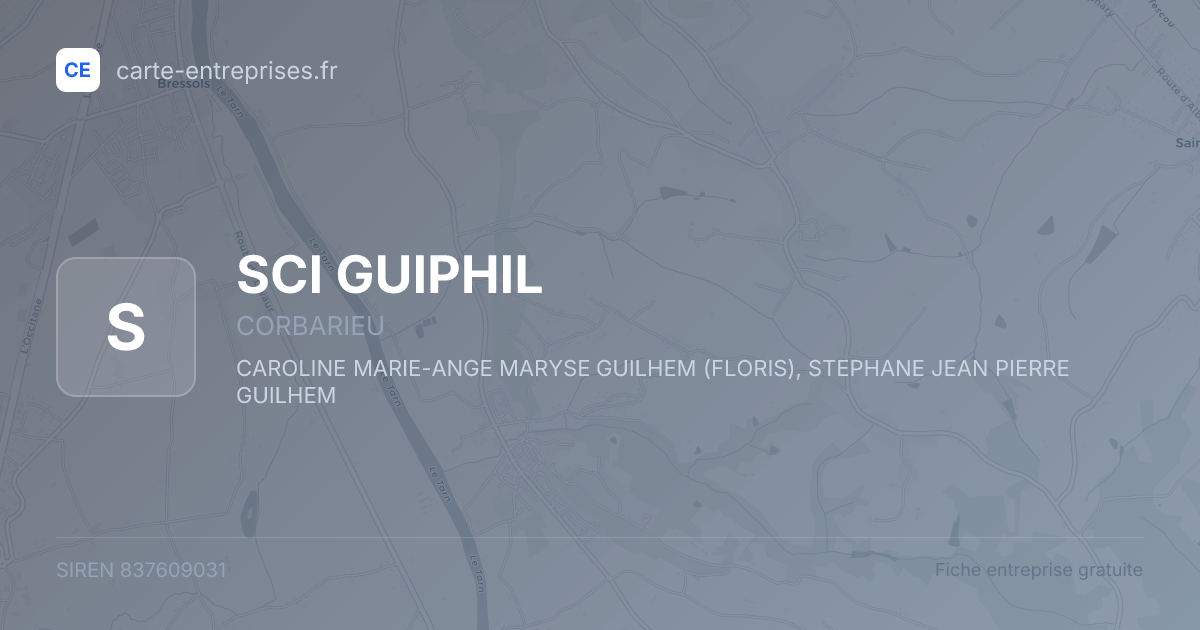 SCI GUIPHIL — 837609031 — fiche entreprise