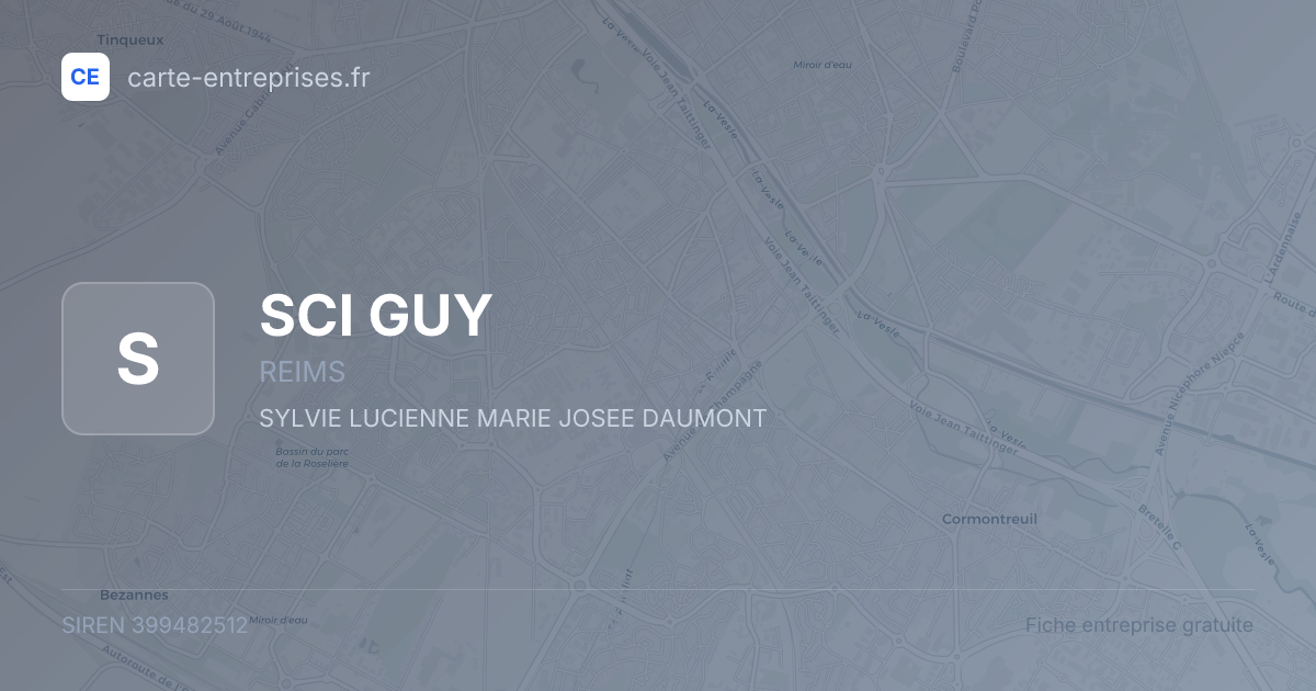 SCI GUY — 399482512 — fiche entreprise