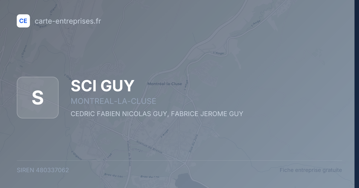 SCI GUY — 480337062 — fiche entreprise