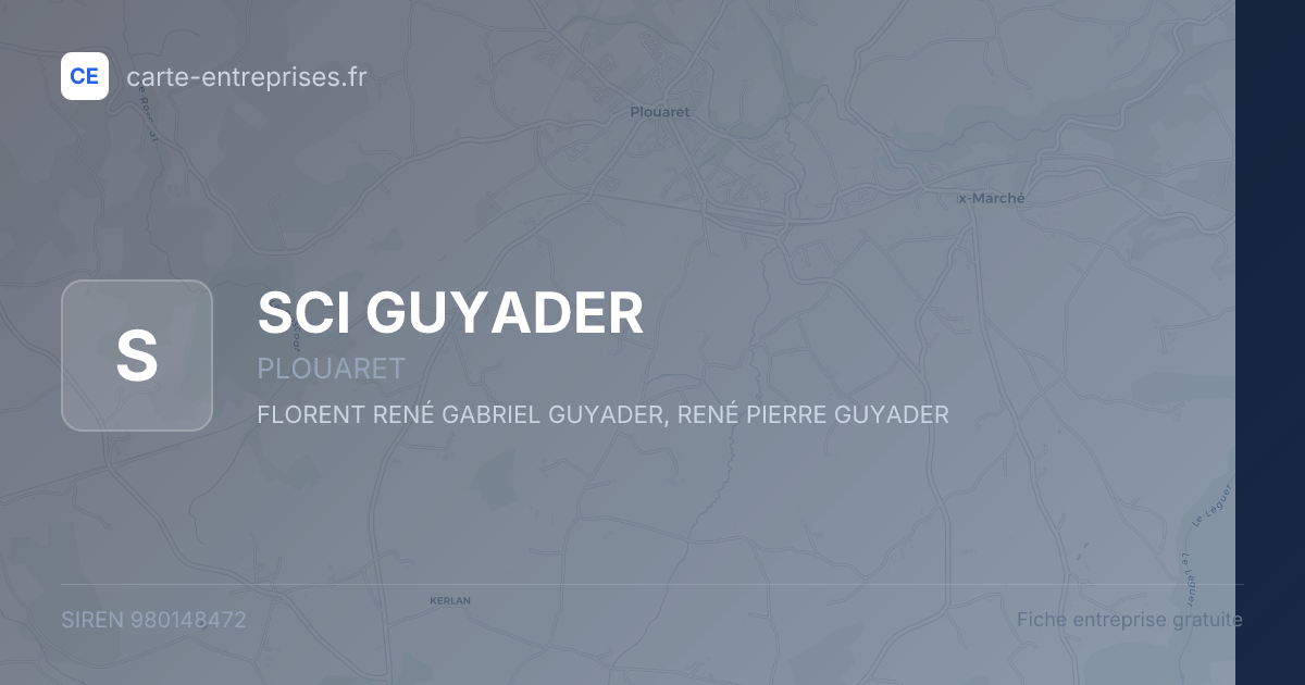 SCI GUYADER — 980148472 — fiche entreprise