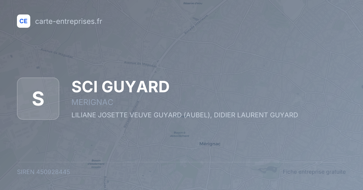 SCI GUYARD — 450928445 — fiche entreprise