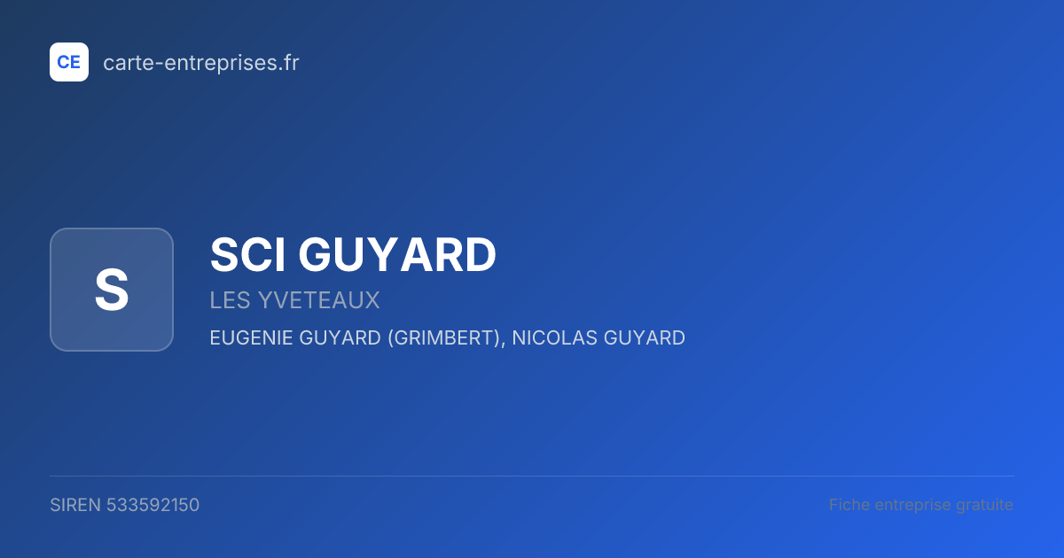 SCI GUYARD — 533592150 — fiche entreprise