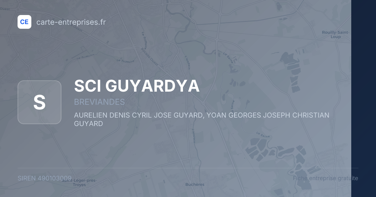 SCI GUYARDYA — 490103009 — fiche entreprise