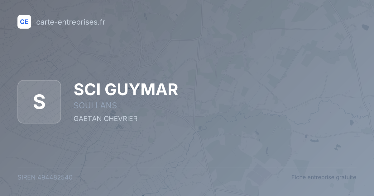 SCI GUYMAR — 494482540 — fiche entreprise