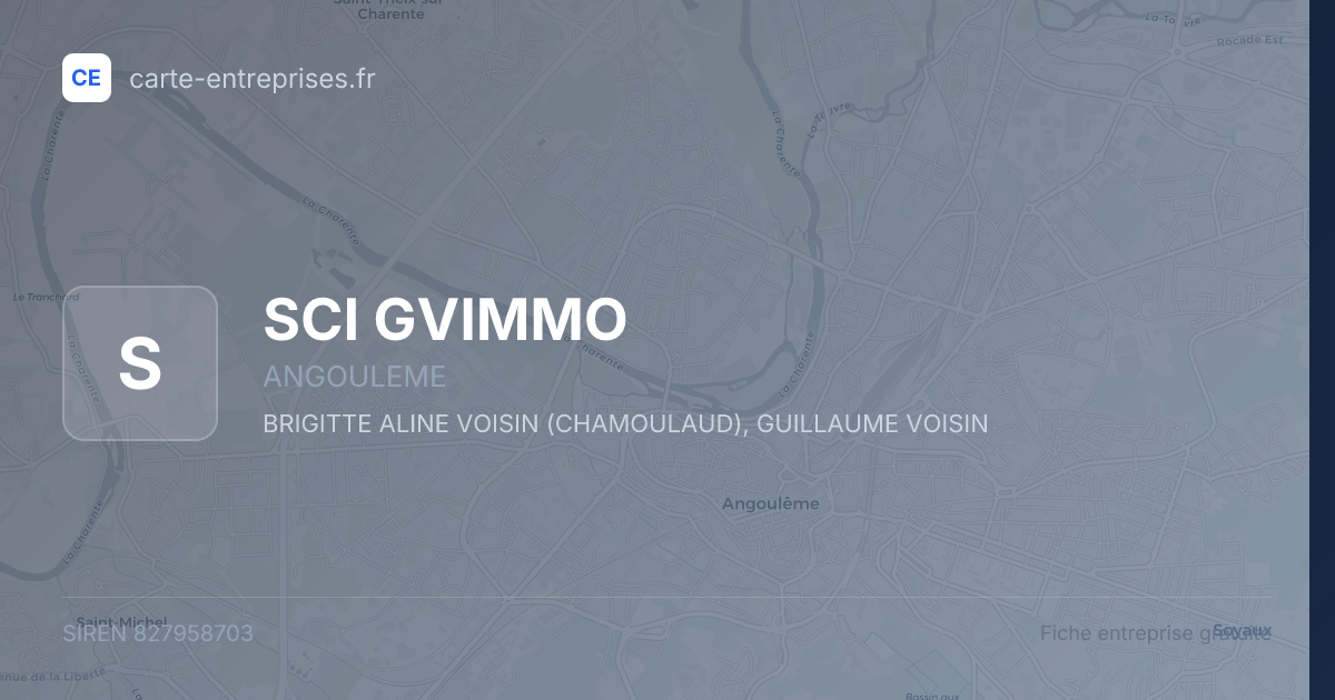 SCI GVIMMO — 827958703 — fiche entreprise