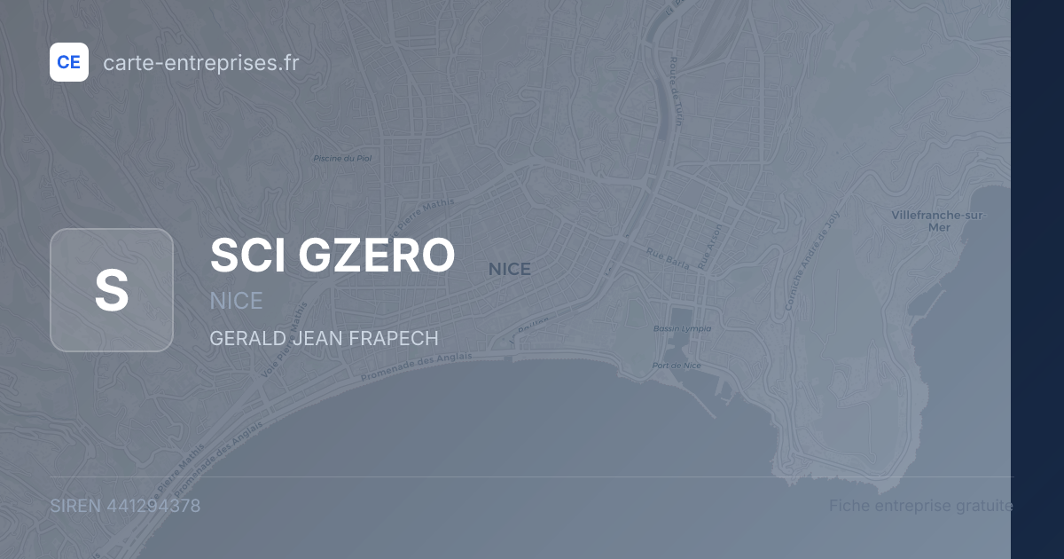 SCI GZERO — 441294378 — fiche entreprise