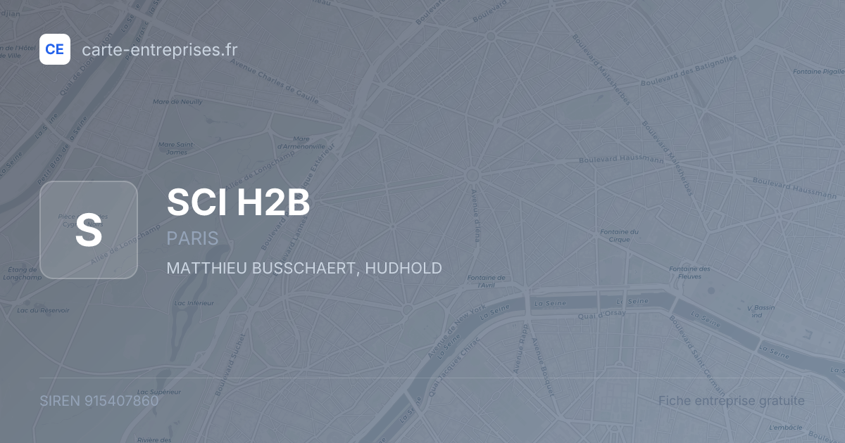 SCI H2B — 915407860 — fiche entreprise