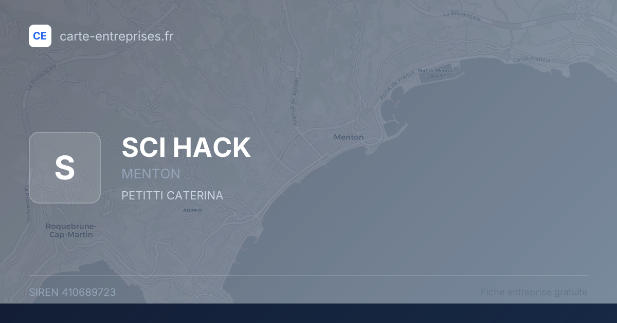SCI HACK — 410689723 — fiche entreprise