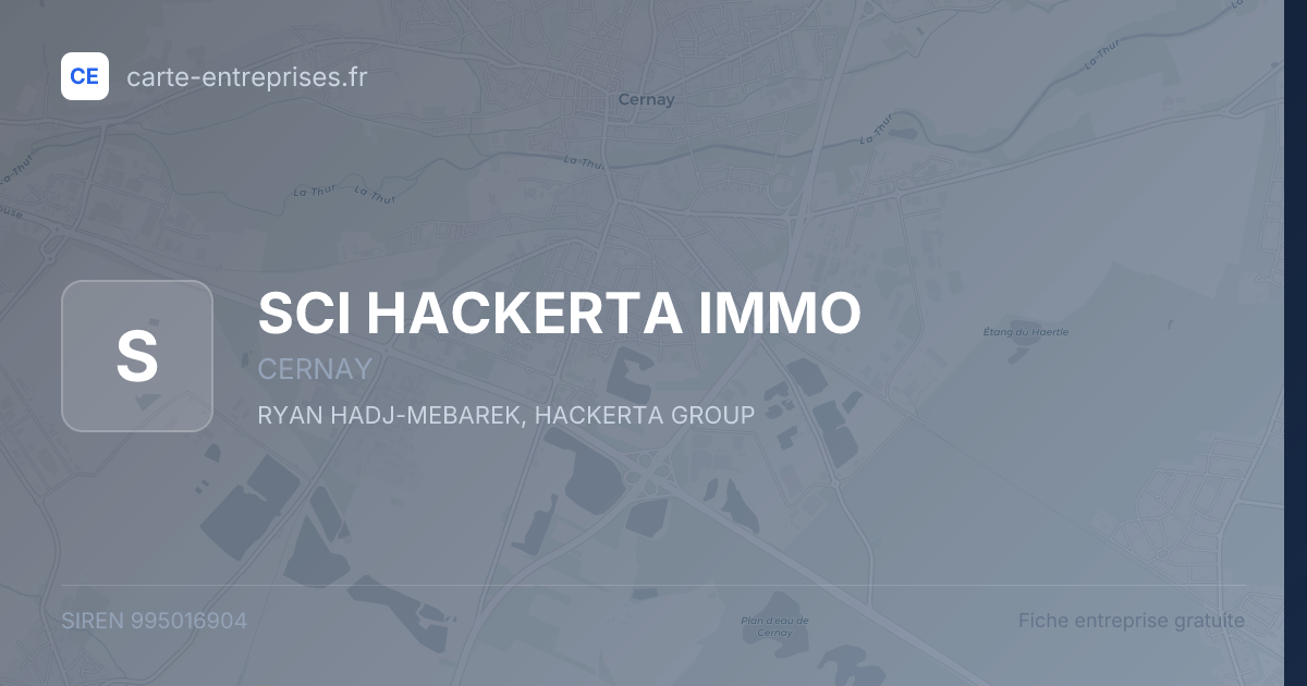 SCI HACKERTA IMMO — 995016904 — fiche entreprise