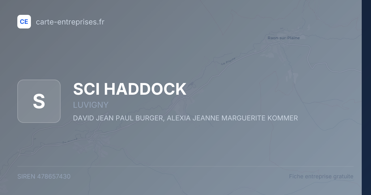 SCI HADDOCK — 478657430 — fiche entreprise