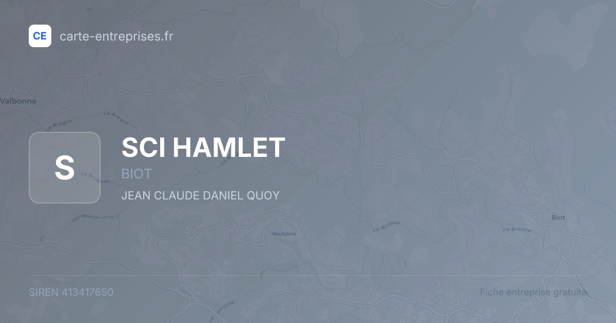 SCI HAMLET — 413417650 — fiche entreprise