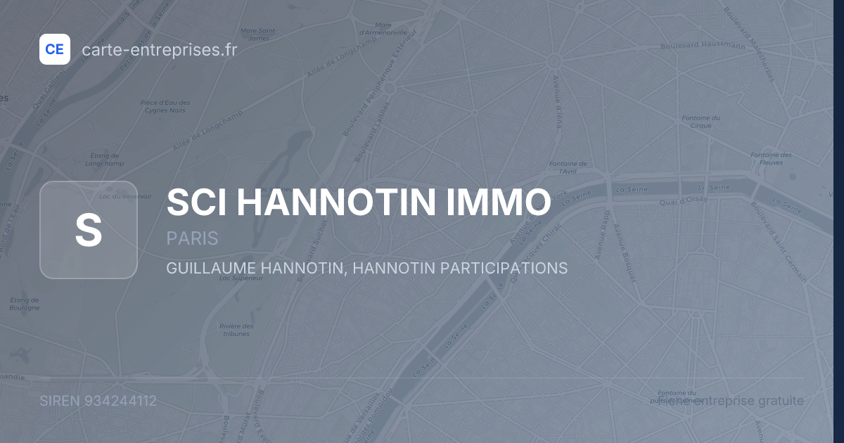 SCI HANNOTIN IMMO — 934244112 — fiche entreprise