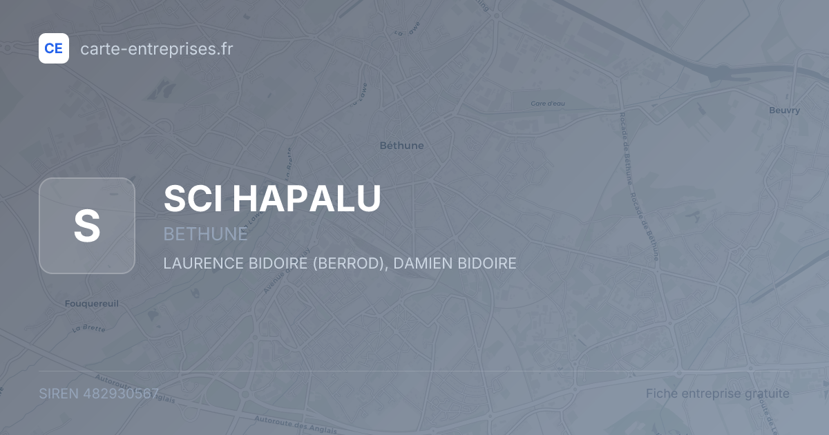 SCI HAPALU — 482930567 — fiche entreprise