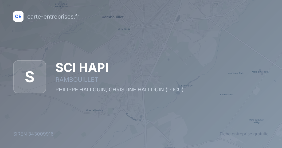 SCI HAPI — 343009916 — fiche entreprise