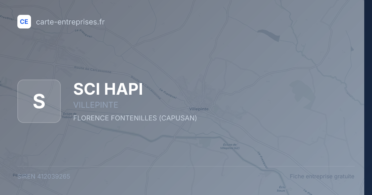 SCI HAPI — 412039265 — fiche entreprise