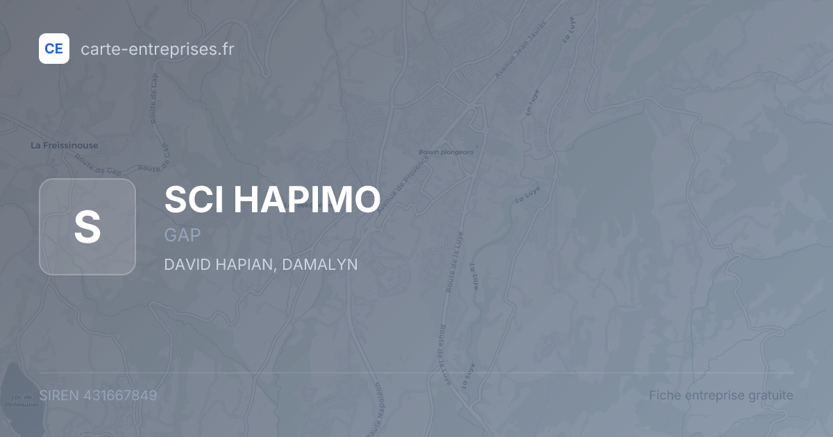 SCI HAPIMO — 431667849 — fiche entreprise