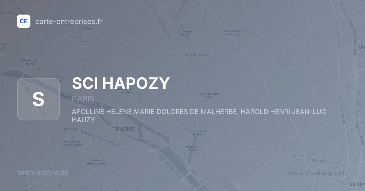 SCI HAPOZY — 899374136 — fiche entreprise