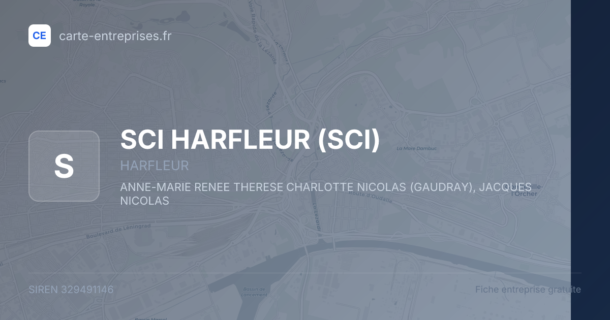 SCI HARFLEUR (SCI) — 329491146 — fiche entreprise