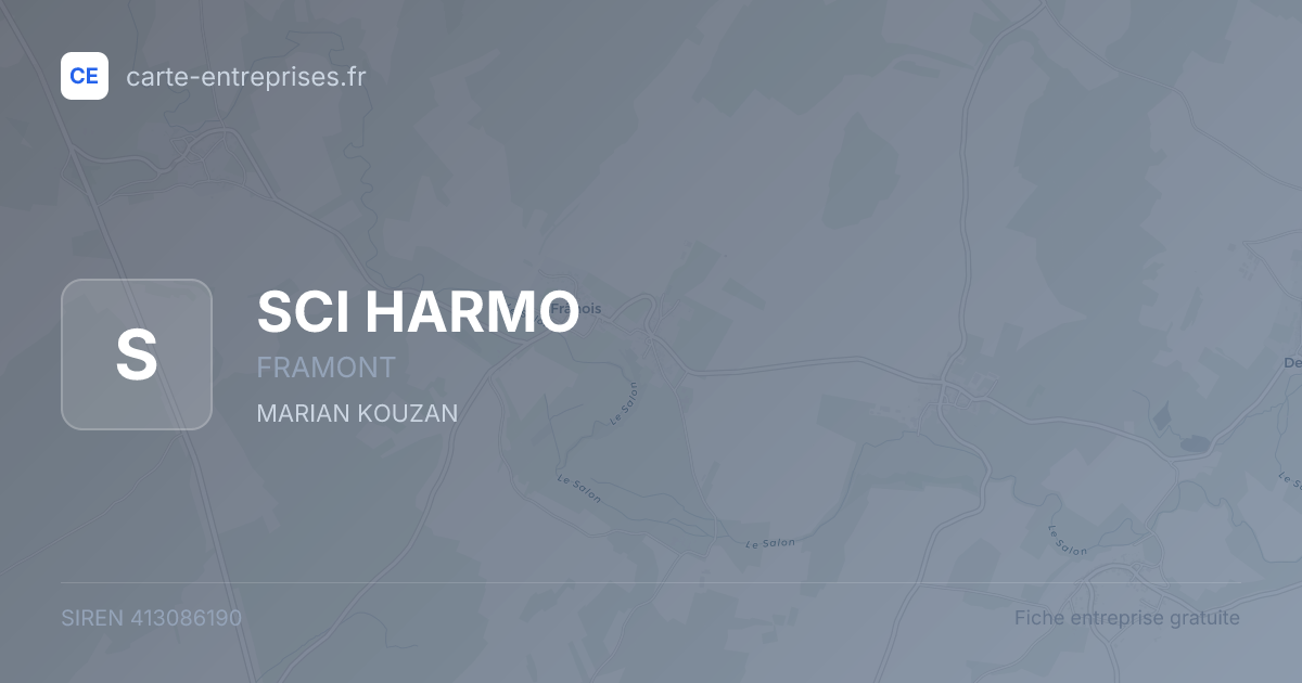 SCI HARMO — 413086190 — fiche entreprise