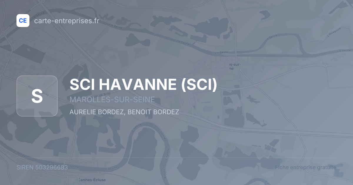 SCI HAVANNE (SCI) — 503296683 — fiche entreprise