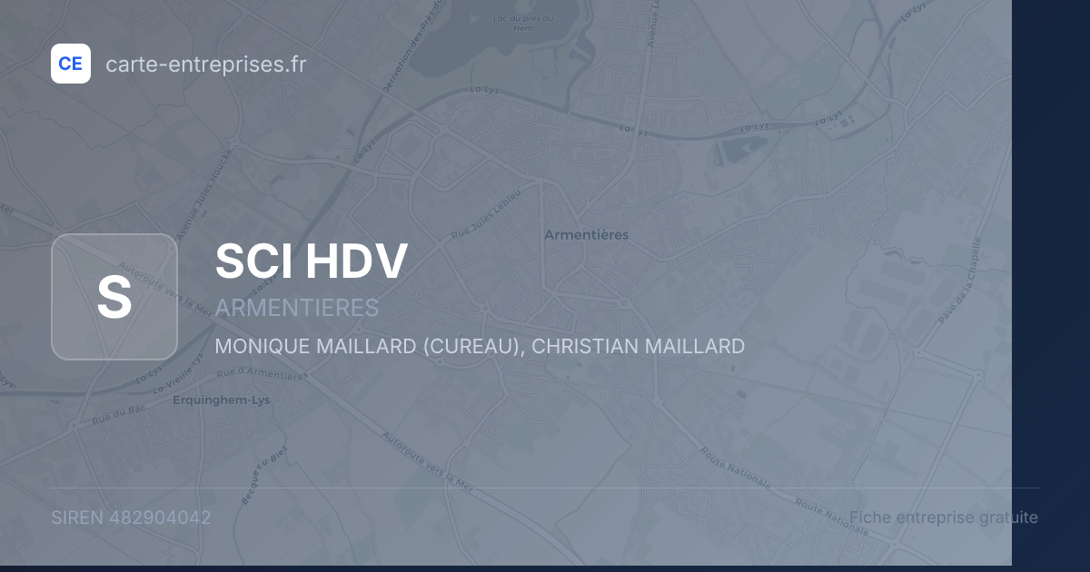 SCI HDV — 482904042 — fiche entreprise