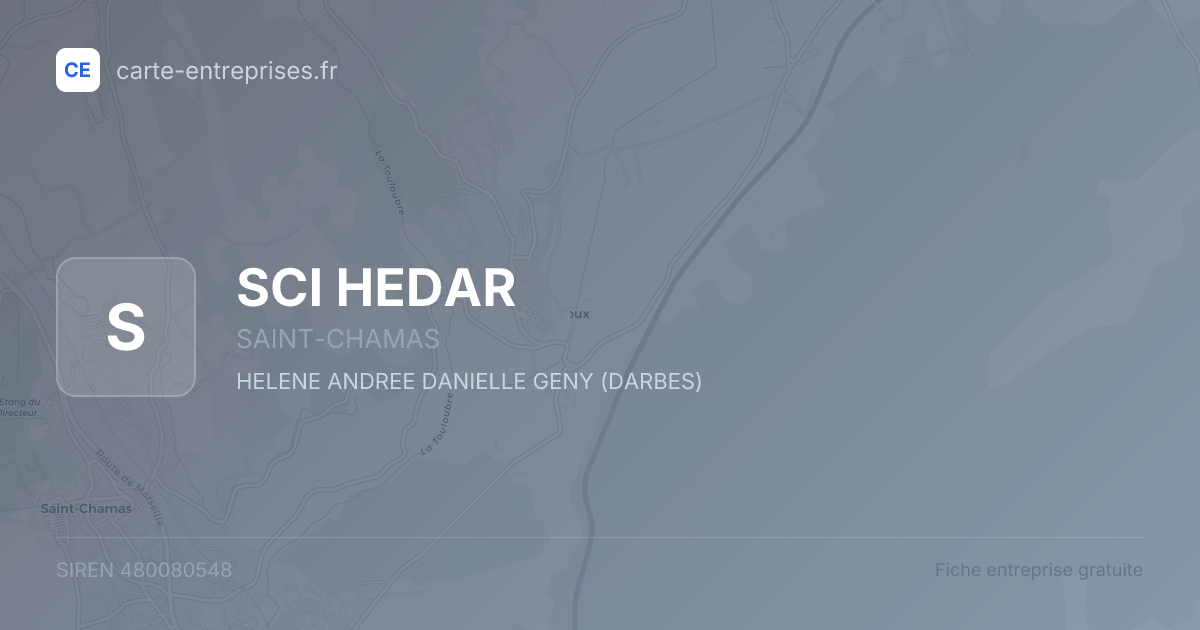 SCI HEDAR — 480080548 — fiche entreprise