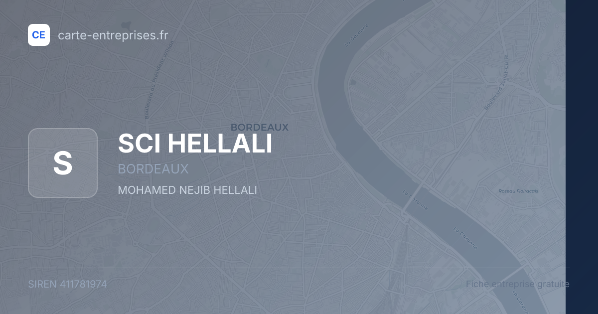 SCI HELLALI — 411781974 — fiche entreprise