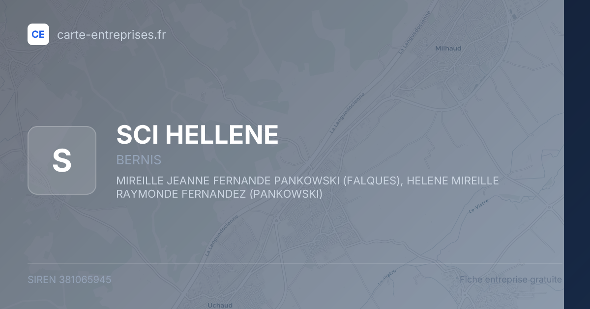 SCI HELLENE — 381065945 — fiche entreprise