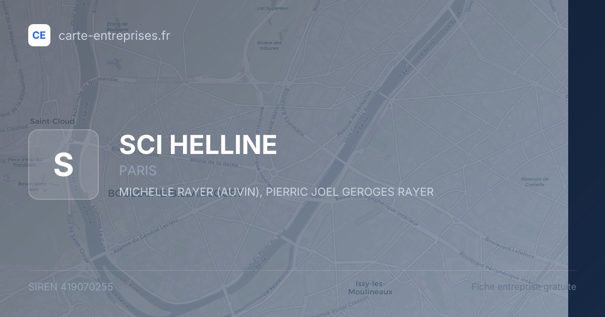SCI HELLINE — 419070255 — fiche entreprise